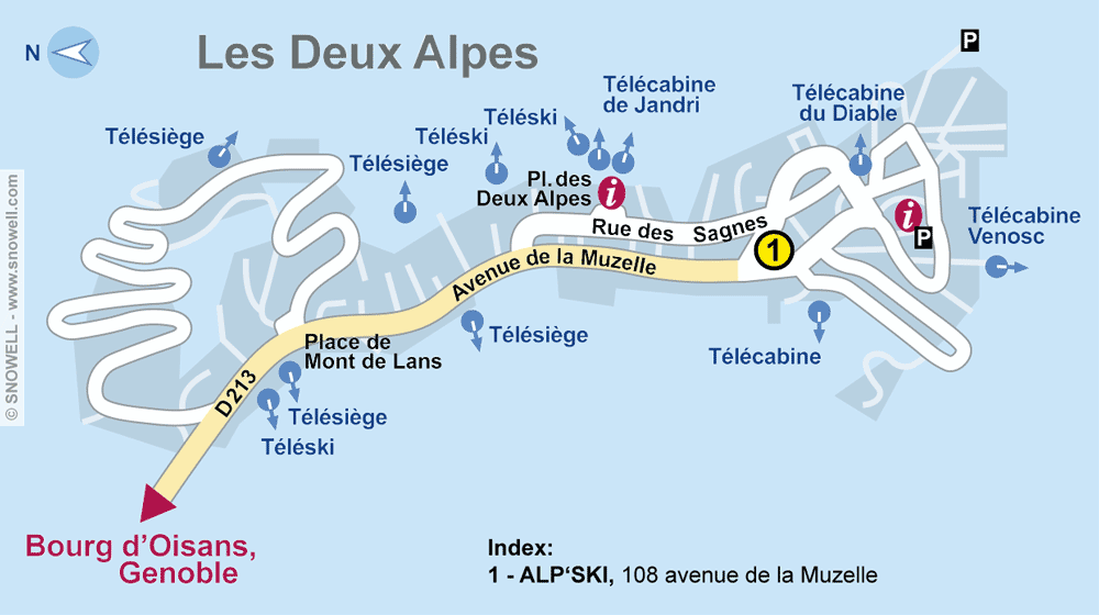 Location ski Les Deux Alpes | SNOWELL