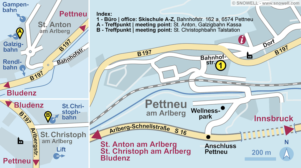 Skischule A-Z à Pettneu, Bahnhofstrasse 162a