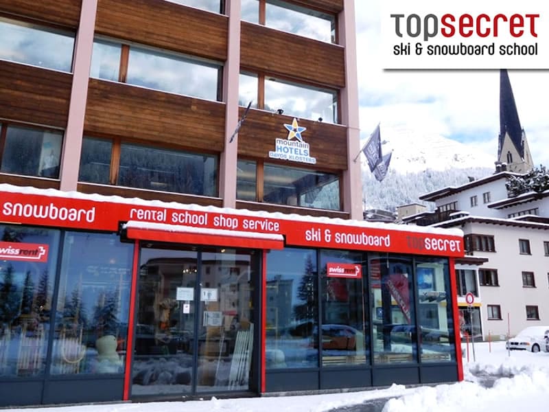 Magasin de location de ski Top Secret Ski- und Snowboardschule à Brämabüelstrasse 11, Davos-Platz