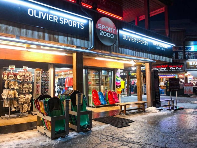 Magasin de location de ski Olivier Sports à Centre commercial des Bergers, Alpe d’Huez