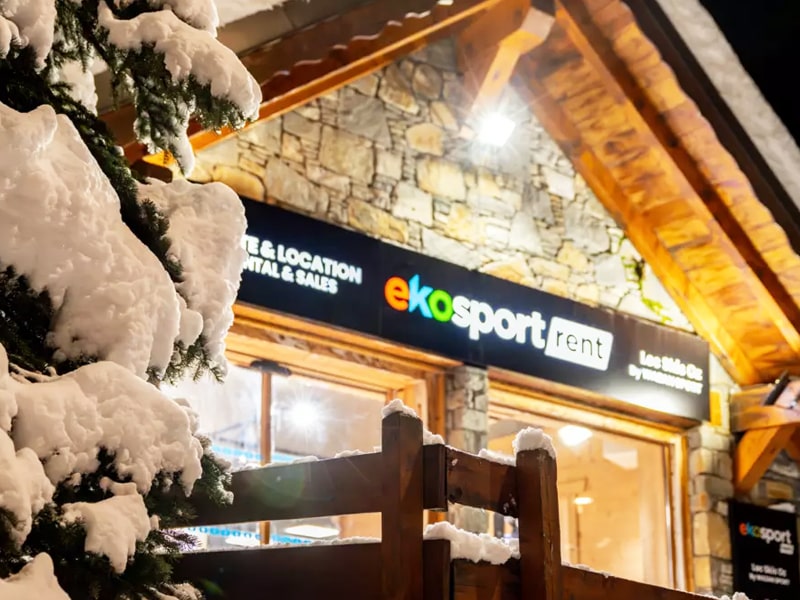 Magasin de location de ski Ekosport-Rent Loc Skis Oz à Front de Neige, Oz en Oisans