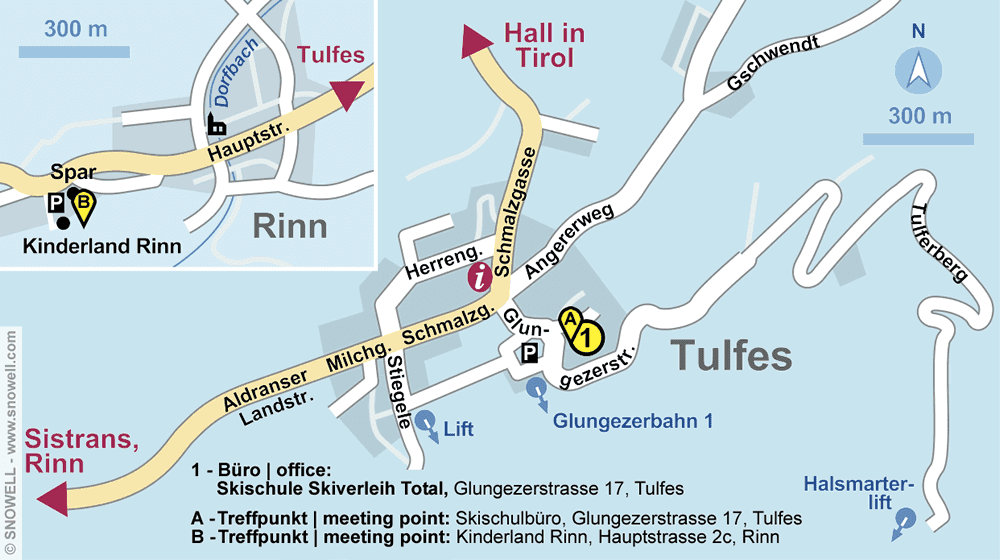Skischule Skiverleih Total à Tulfes, Glungezerstrasse 17