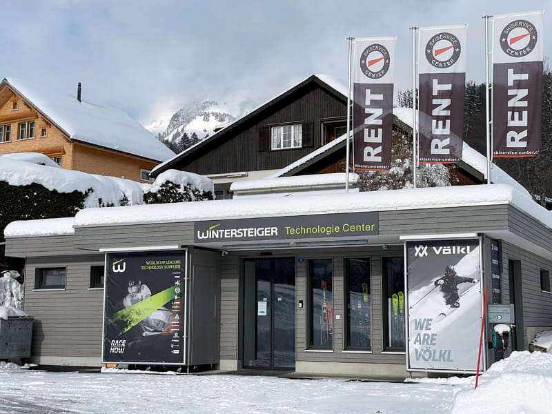 Magasin de location de ski Skiservice Center à Hauptstrasse 15 (Ortsgrenze Wildhaus), Unterwasser