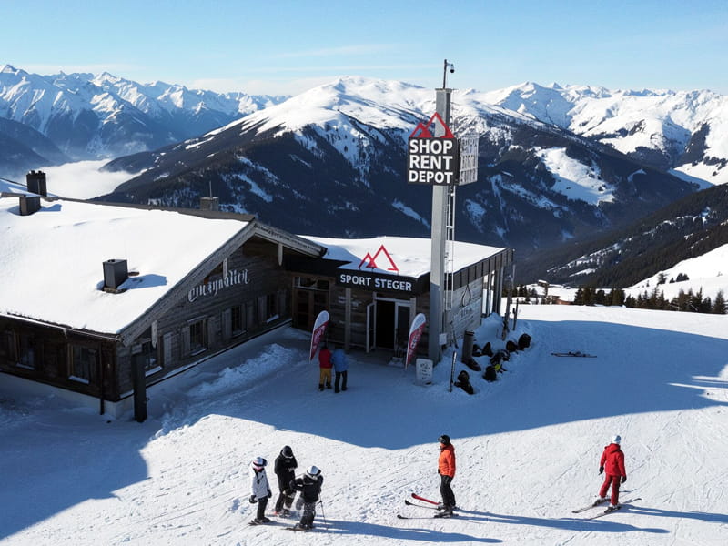 Magasin de location de ski Sport Steger Resterkogel à Pass Thurn 58 (Bergstation Panoramabahn), Mittersill