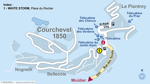 Courchevel - Plan des pistes de ski Courchevel