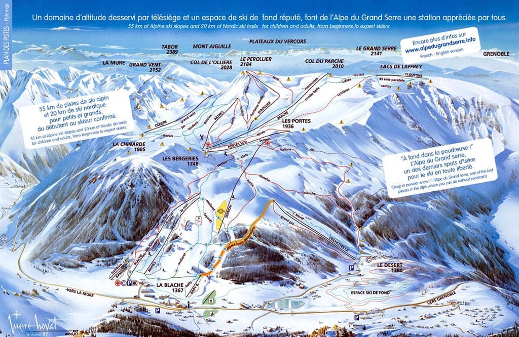 Skimap Alpe du Grand Serre