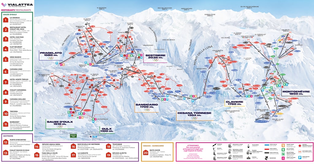 Skimap Cesana Torinese - San Sicario