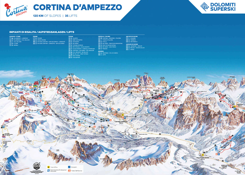 Skimap Cortina d’Ampezzo