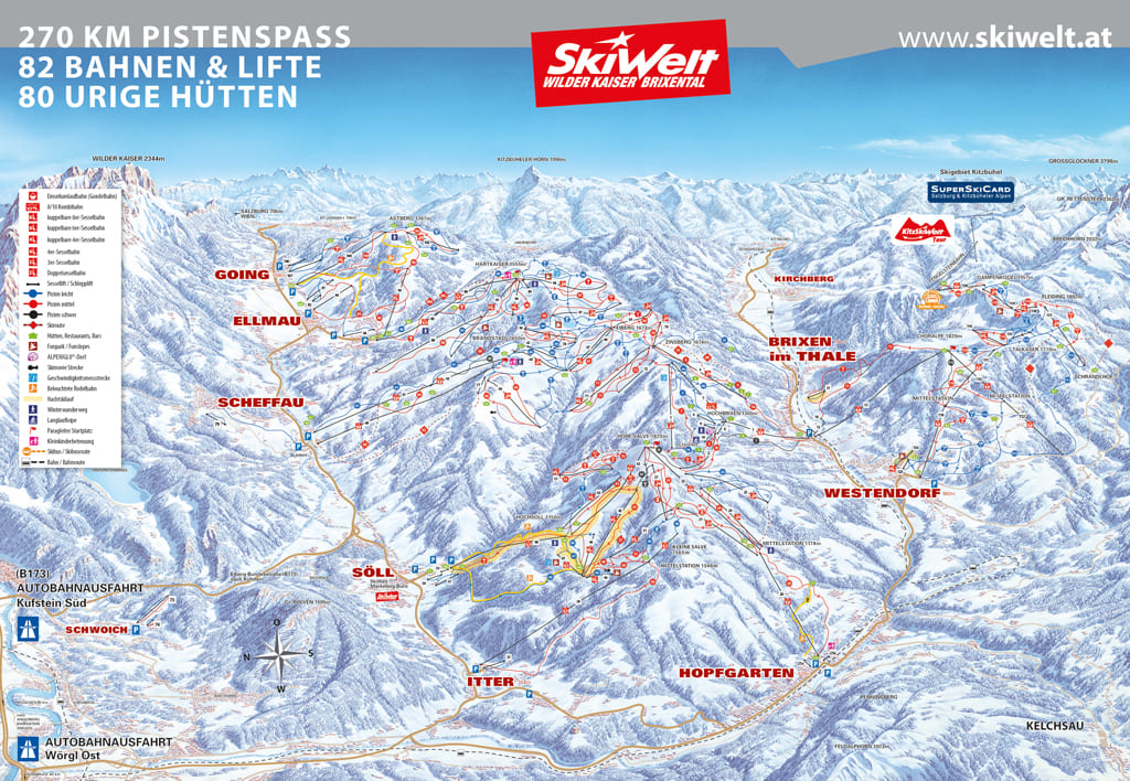 Skimap Going am Wilden Kaiser