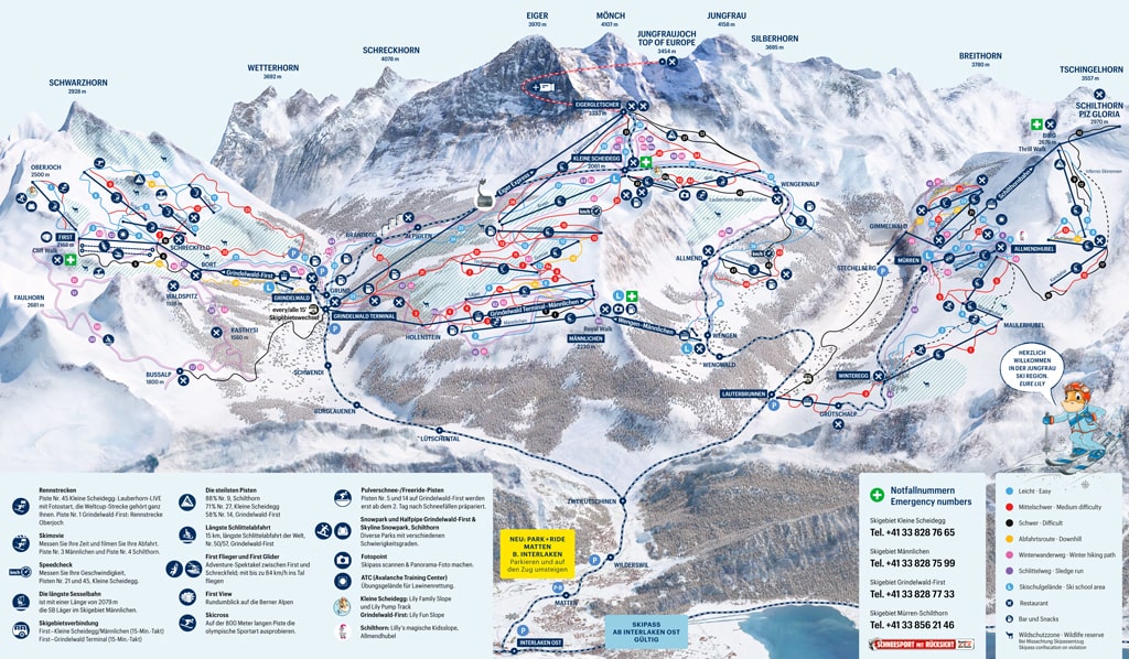 Skimap Wengen