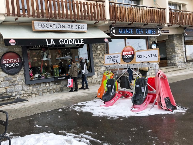 Magasin de location de ski La Godille à Promenade de Tovière - Le Rosset, Tignes Le Lac